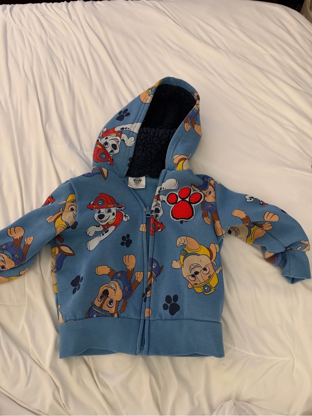 Nickelodeon Paw Patrol Blue Kids Hoodie Jacket with Paw Patch | 2T